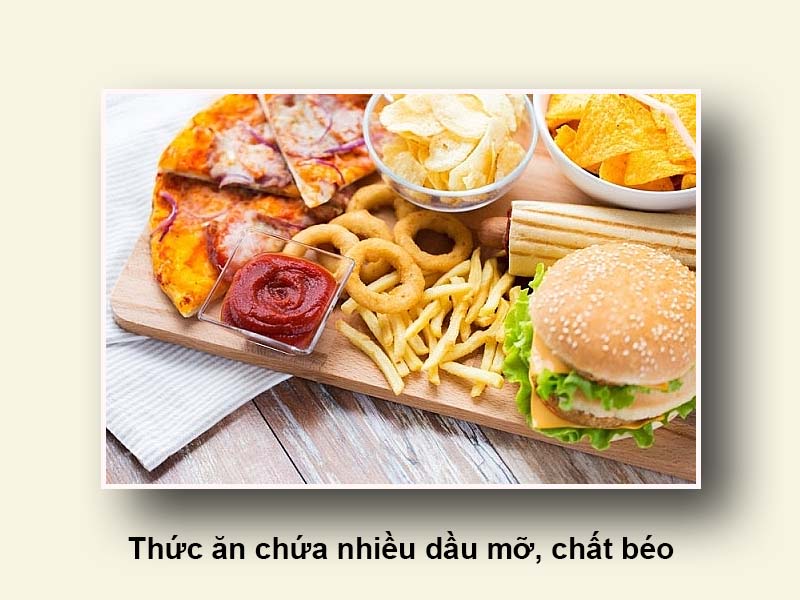 Thức ăn chứa nhiều dầu mỡ, chất béo