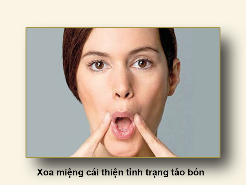 Xoa miệng cải thiện tình trạng táo bón