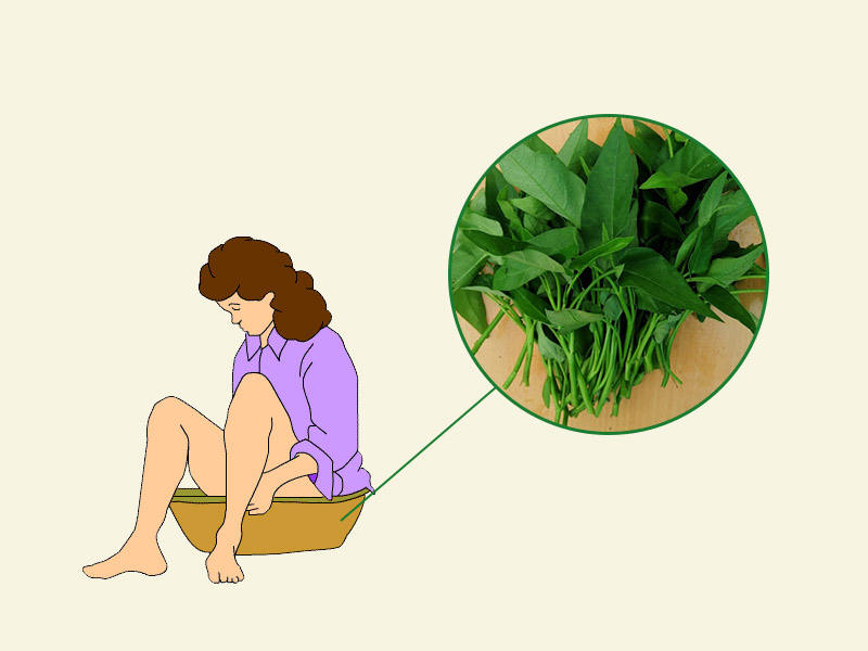 Xông hơi rau muống