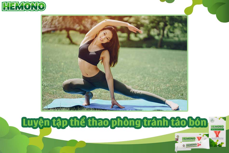 Chế độ vận động và tập luyện hợp lí ngăn ngừa táo bón