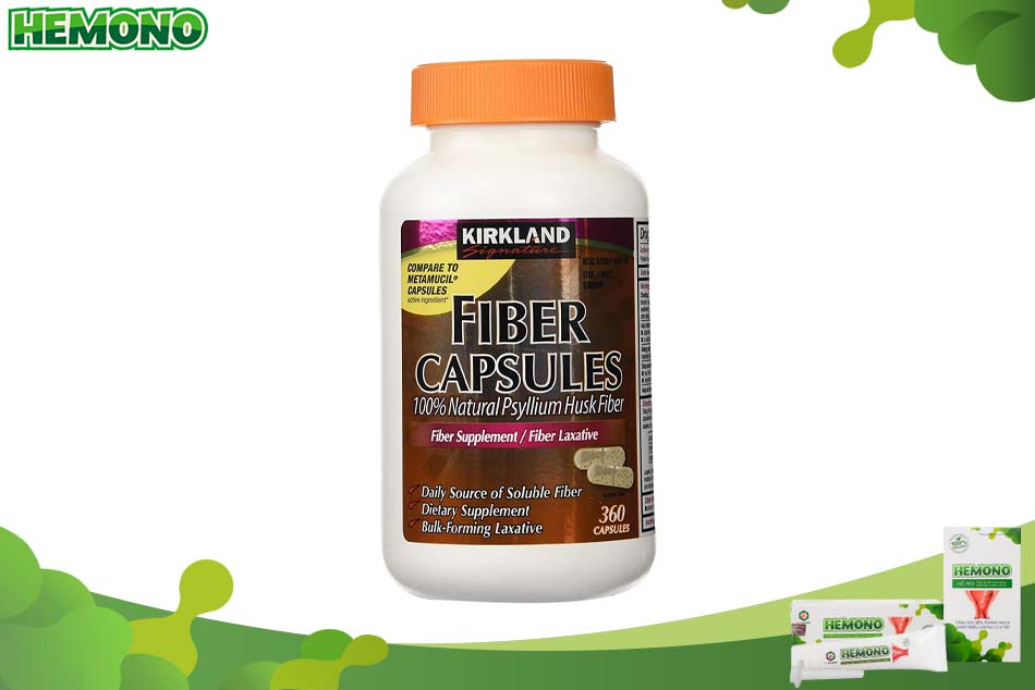 Viên uống bổ sung chất xơ KIRKLAND FIBER CAPSULES của Mỹ