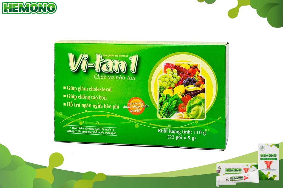 Chất xơ hòa tan Vi-tan 1 ngăn ngừa táo bón hiệu quả