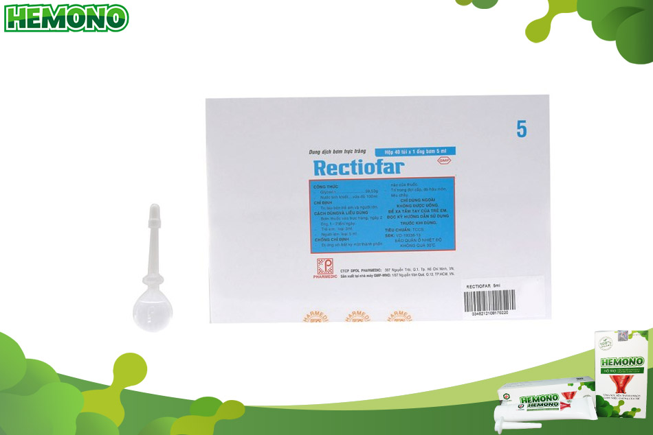 Thuốc thụt hậu môn Rectiofar