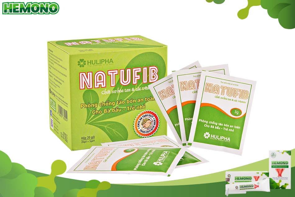 Chất Xơ Hòa Tan Natufib ngăn ngừa táo bón an toàn cho bà bầu
